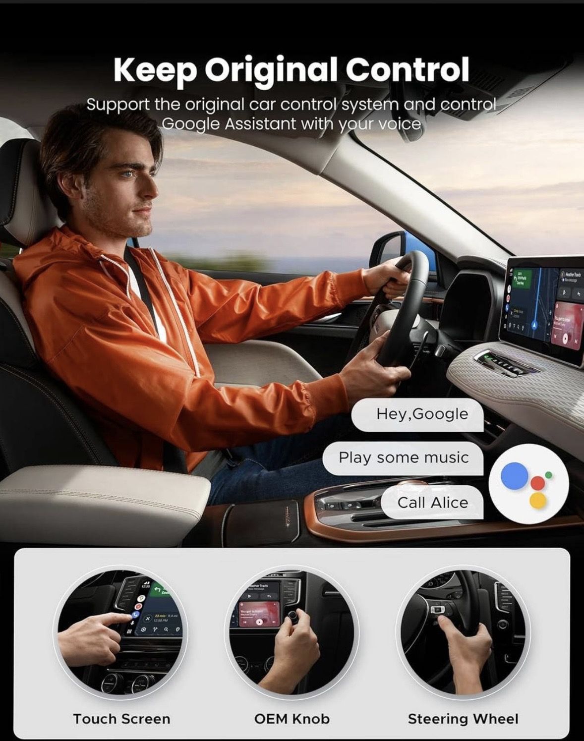 Бездротовий адаптер Android Auto CUARKO, plug and play. - фото фото фото 5