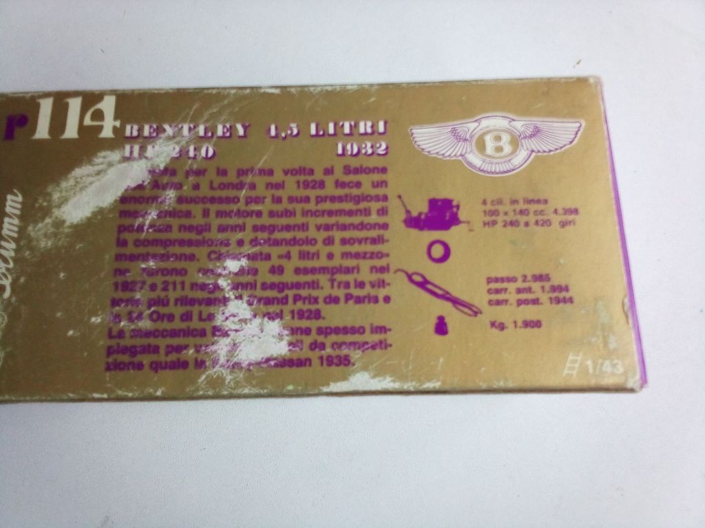 1932 BENTLEY BLOWER 4,5L  BRUMM 1:43 - фото фото фото 3
