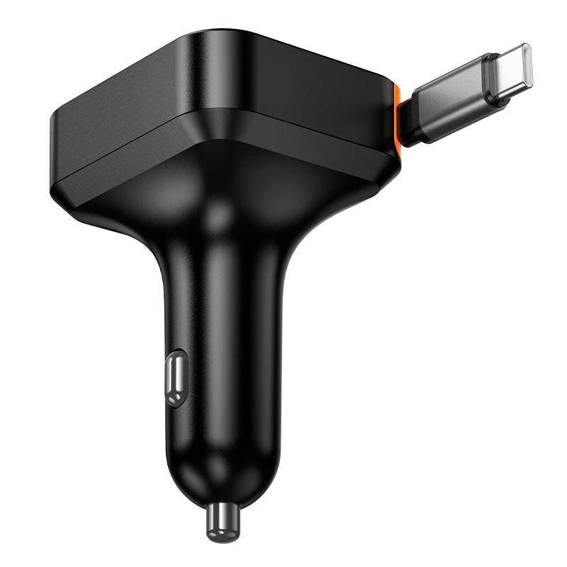 АЗП Hoco NZ18 Guardian PD65W with retractable cable  (1USB-A/2C) - фото фото фото 2