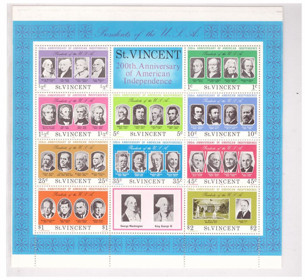 Личности. СТ. ВИНСЕНТ 1975 г.  MNH - фото фото фото 0