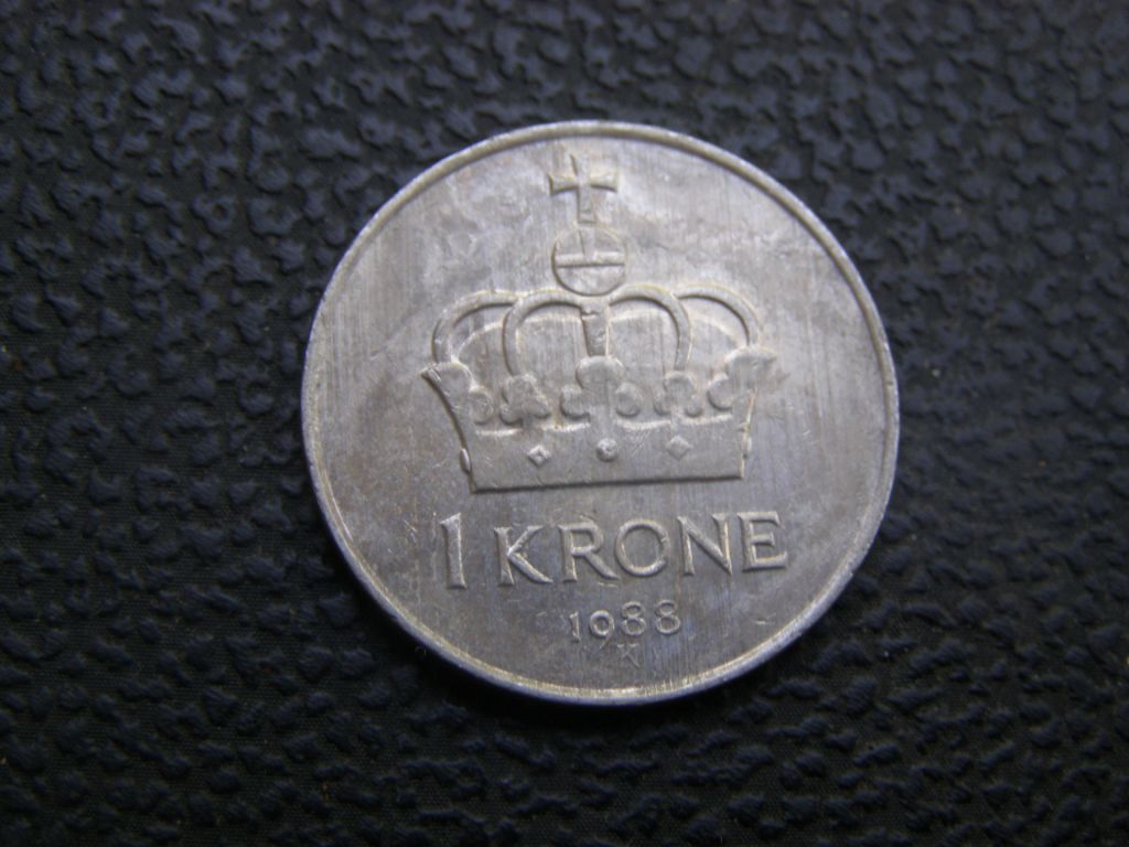 1 крона  Норвегия 1988 г - фото фото фото 0