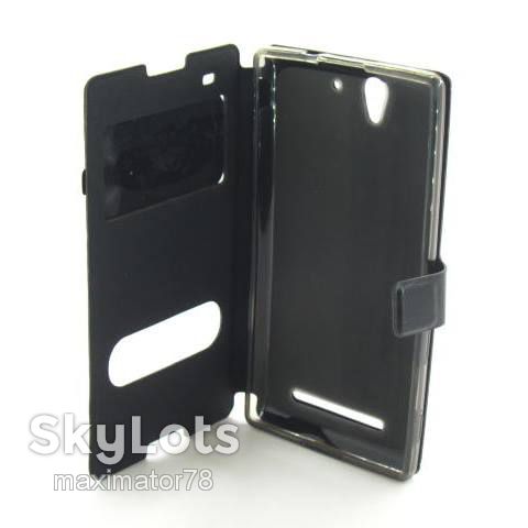 ЧЕХОЛ КНИЖКА SMART Sony Xperia C3 D2502 черный - фото фото фото 2