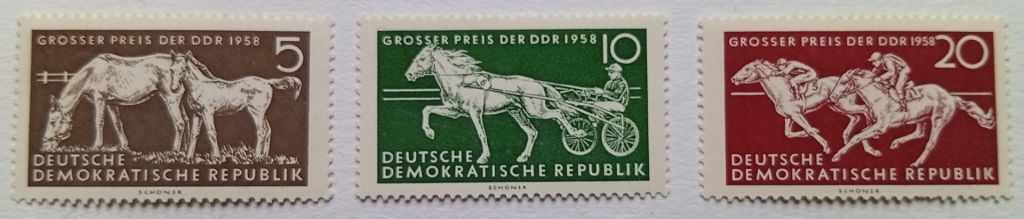 ГДР 1958 Лошади, скачки, MNH - фото фото фото 0