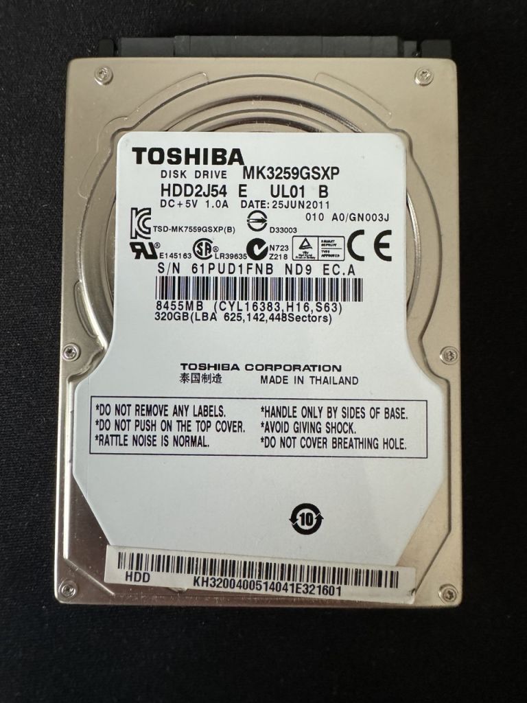Жесткий диск HDD 2.5 SATA 320Gb для ноутбука - фото фото фото 0