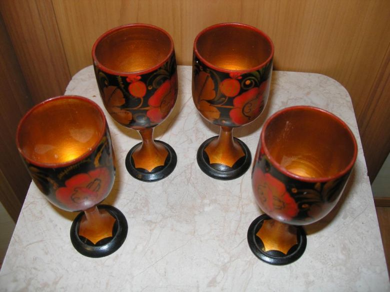 Бокалы (Фужеры) дерево СССР 4 шт - фото фото фото 2