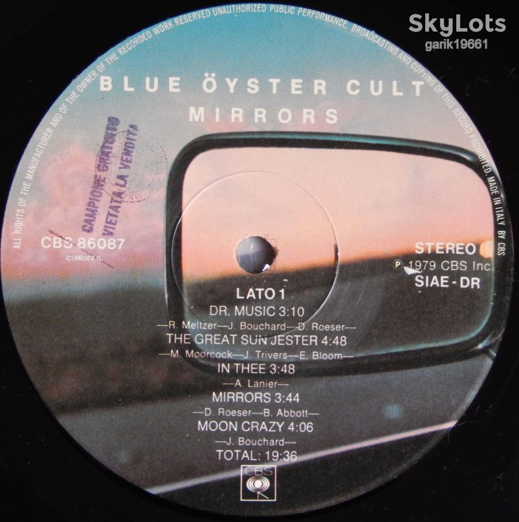 Blue Oyster Cult – Mirrors  (CBS – CBS 86087, Italy) NM-NM- - фото фото фото 2