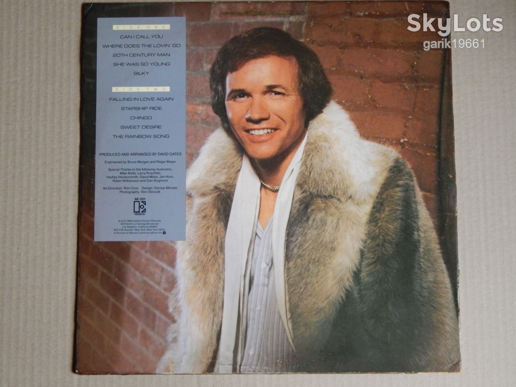 David Gates – Falling In Love Again  (Elektra – 6E-251, US) insert EX+/NM- - фото фото фото 1