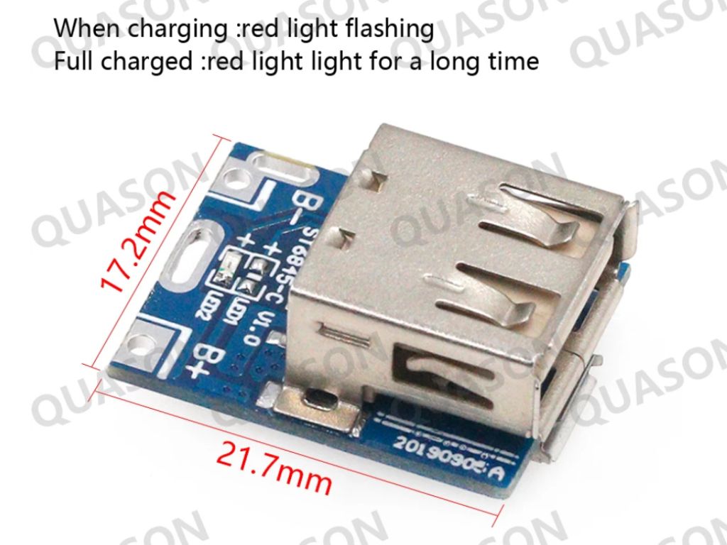Плата Power Bank с Micro USB входом и USB-A выходом 5V 1A - фото фото фото 1