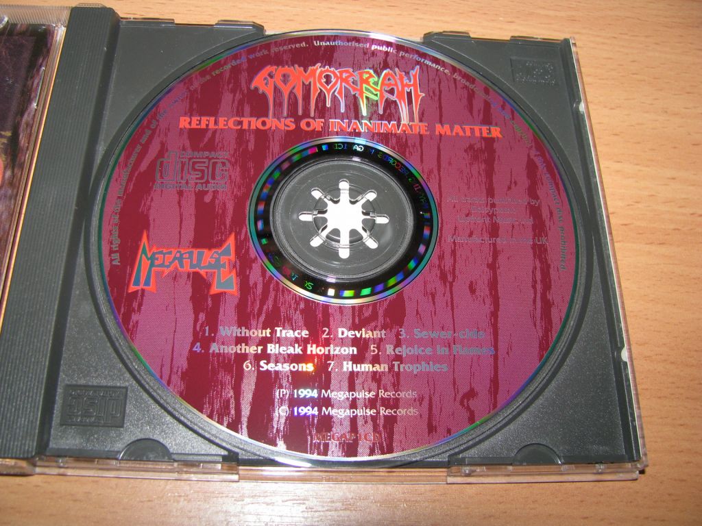 GOMORRAH - Reflections Of Inanimate Matter  (1994 Megapulse 1st press,UK) - фото фото фото 2