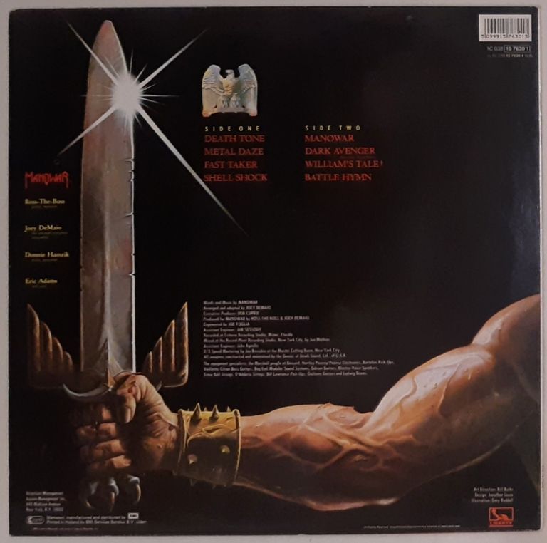 Manowar - Battle Hymns - 1982.  (LP). 12. Vinyl. Пластинка. EEC. - фото фото фото 1