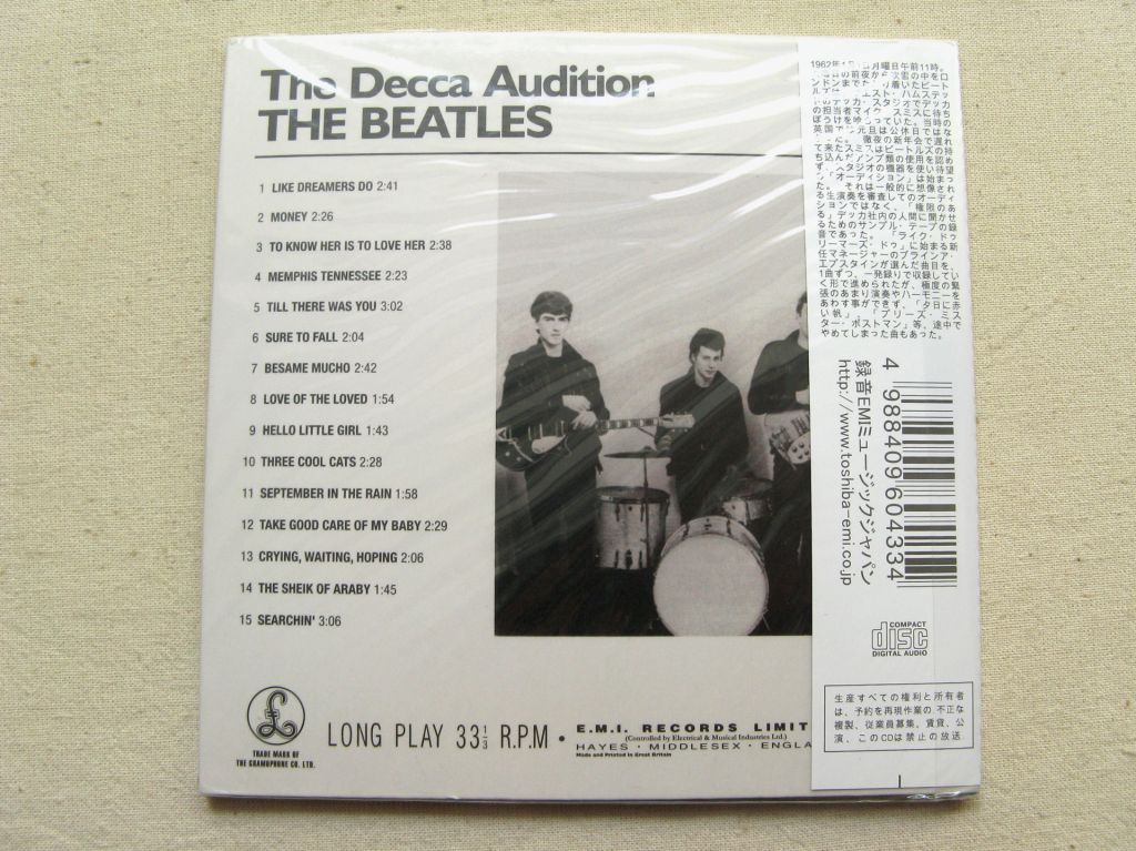 CDLP Beatles. The Decca Audition. 1962. - фото фото фото 1