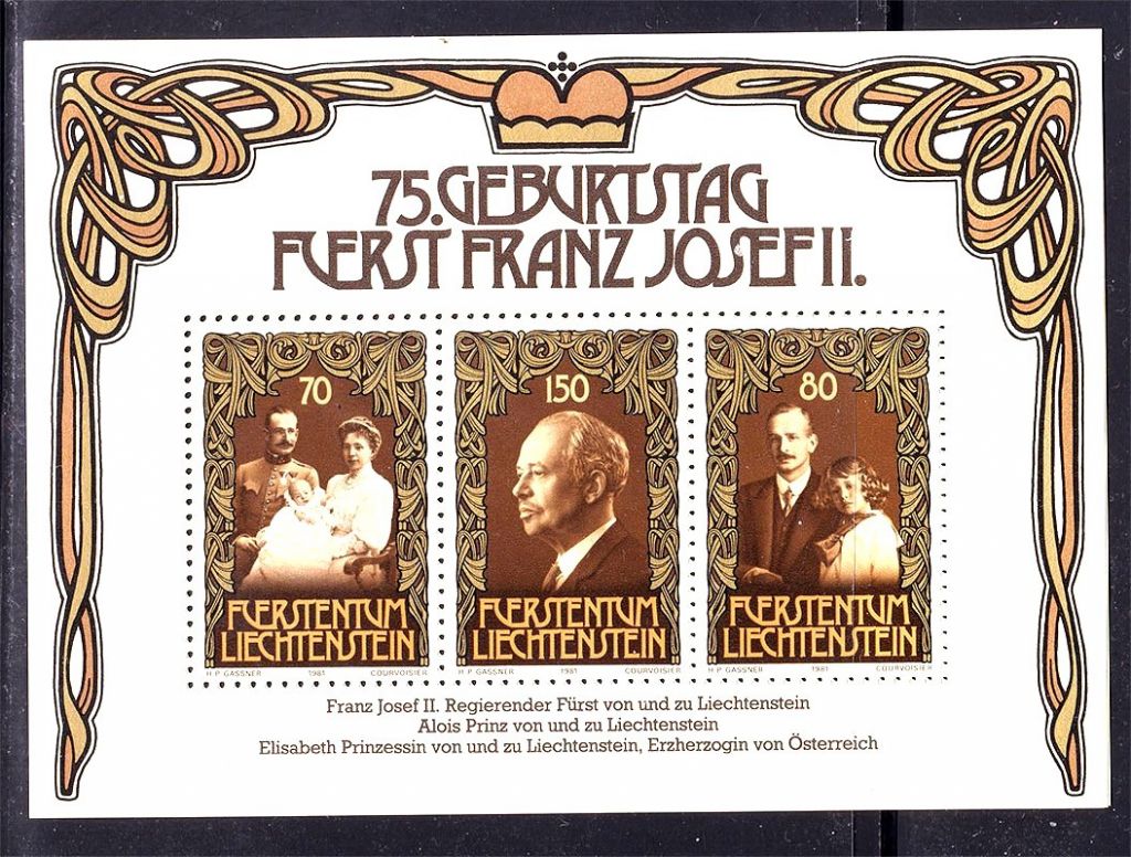 Лихтенштейн 1981 г  MNH - личности - блок - фото фото фото 0