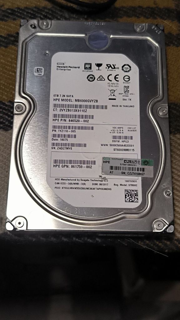 Жорсткий диск HDD Hewlett Packard Enterprise MB6000GVYZB 6TB №11 - фото фото фото 0