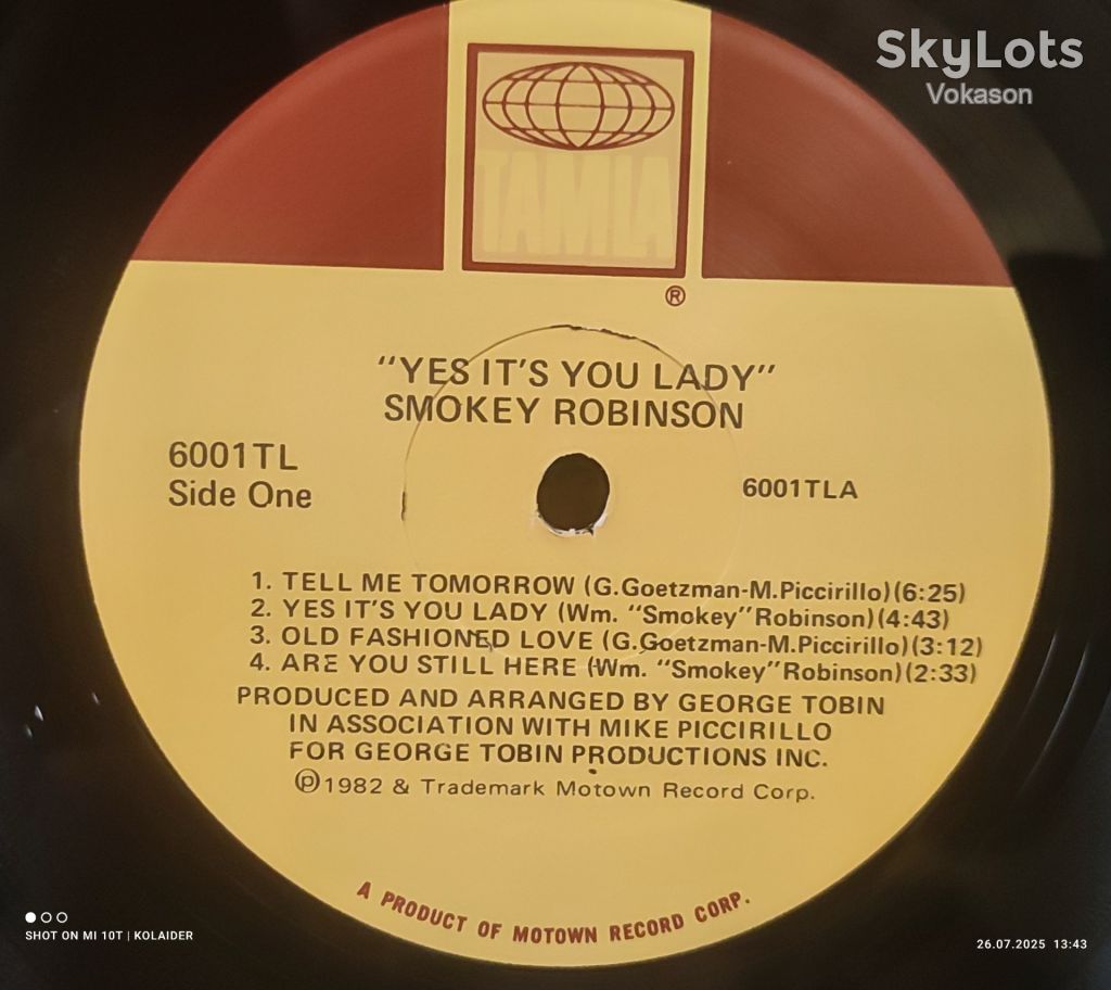 Smokey Robinson - Yes It's You Lady  NM/NM - фото фото фото 2