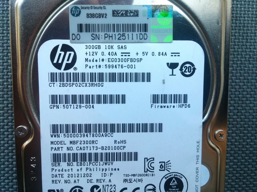 300GB 2.5" SAS HP 10K серверный жесткий диск Вживане - фото фото фото 4