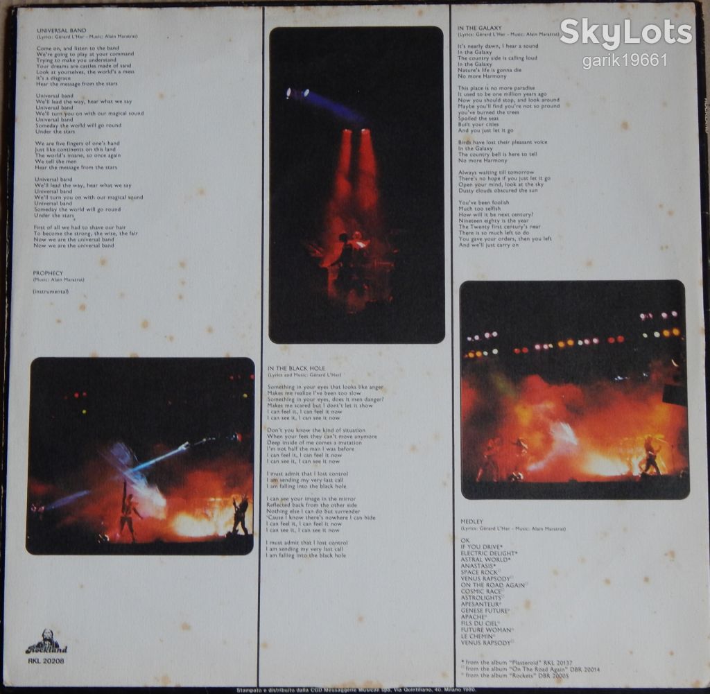 Rockets – Galaxy  (Rockland Records – RKL 20208, Italy) insert EX+/EX+ - фото фото фото 2
