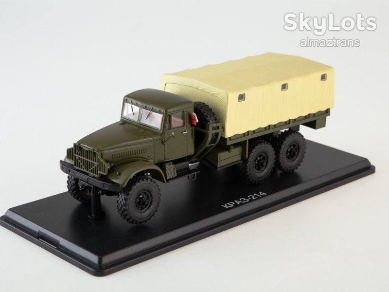 КрАЗ-214 бортовой с тентом, хаки   (1957)  - SSM   (Start Scale Models) - фото фото фото 1