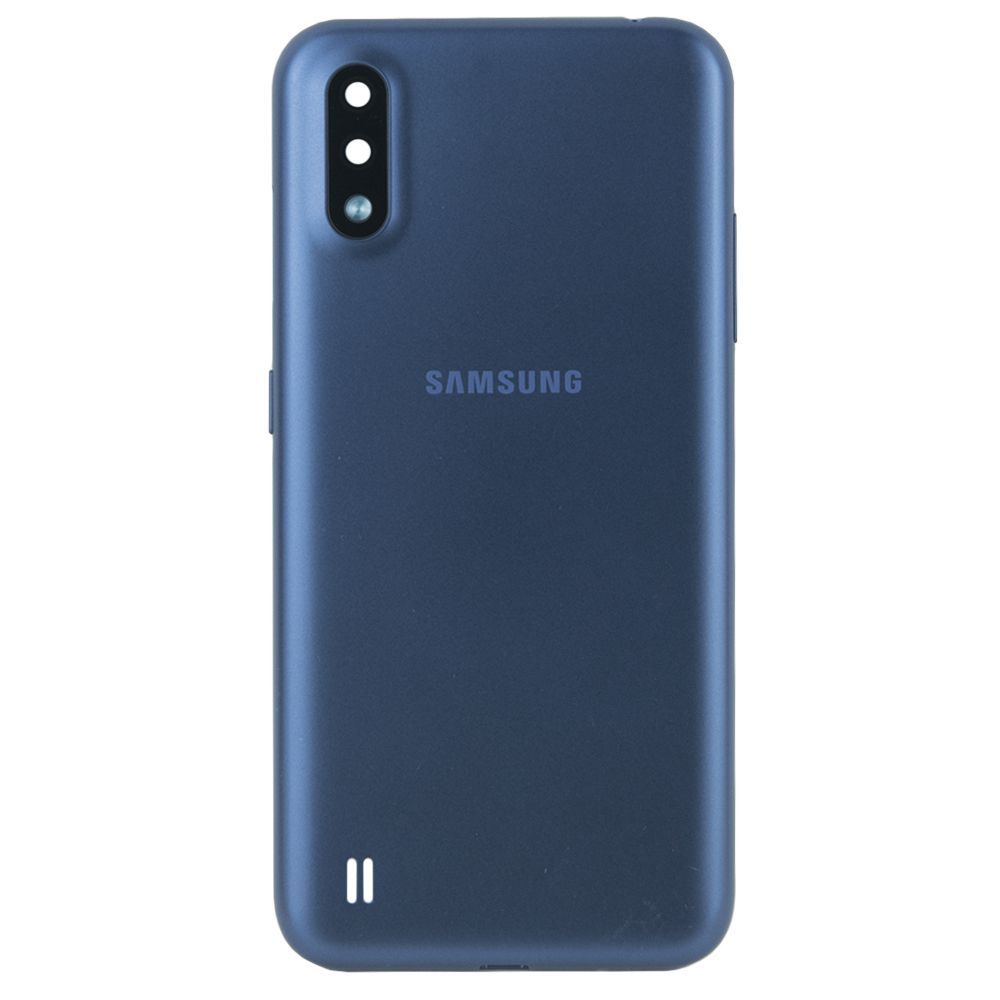 Задня частина корпусу Samsung Galaxy A01 SM-A015 Blue  (з склом камери) - фото фото фото 0