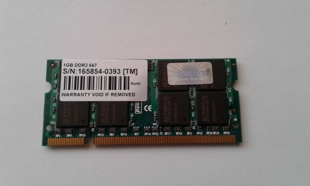 Модуль памяти Transcend SODIMM DDR2-667 1024MB PC2-5300 TS128MSQ64V6J - фото фото фото 0