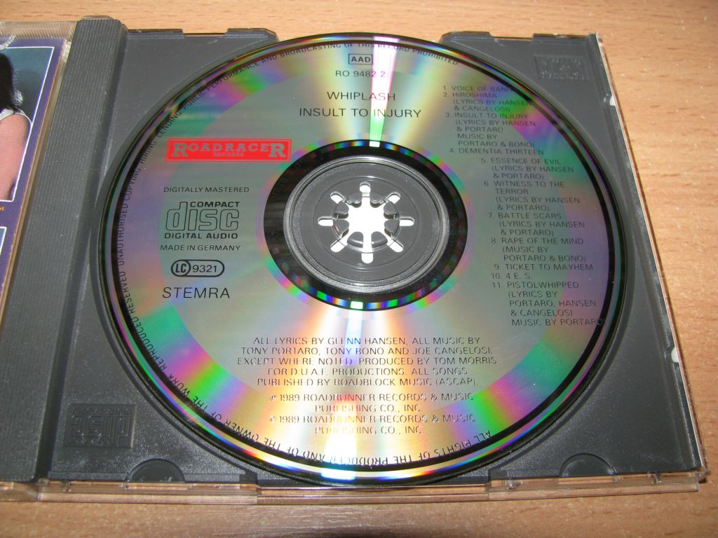 WHIPLASH - Insult To Injury  (1989 Roadracer 1st press) - фото фото фото 2