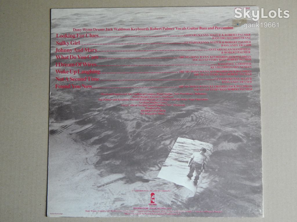 Robert Palmer ‎– Clues   (Island Records ‎– ILPS 19595, Italy) insert EX+/NM- - фото фото фото 1