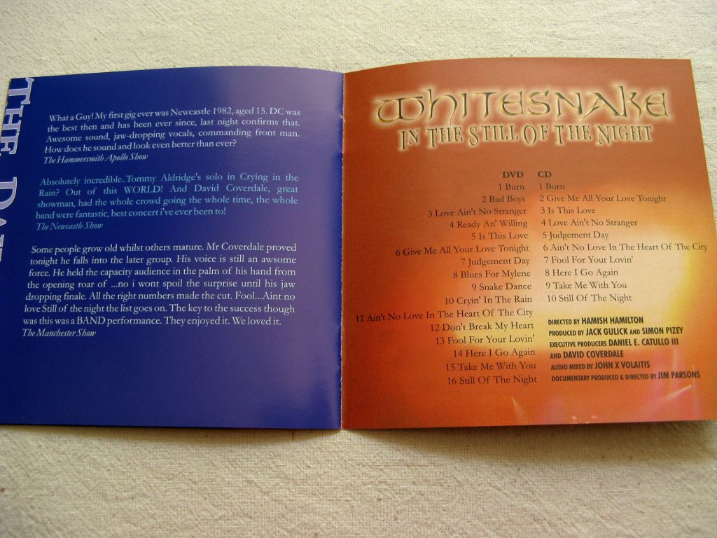 CDLP Deep Purple Family. Whitesnake.  In The Still Of The Night. CD+DVD. 2006. - фото фото фото 11