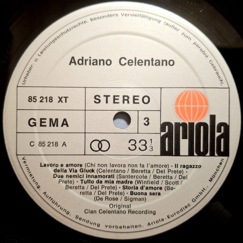 Adriano Celentano - Azzurro. Greatest Hits - 1971.   (2LP). 12. Vinyl. Пластинки. Germany. - фото фото фото 5
