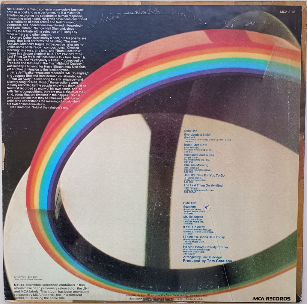 NEIL DIAMOND Rainbow LP EX-/EX - фото фото фото 1