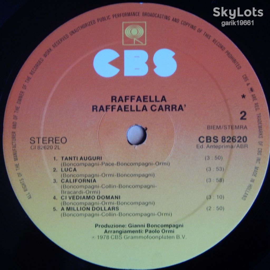 Raffaella Carra – Raffaella  (CBS – CBS 82620, Holland) insert EX+/NM- - фото фото фото 4