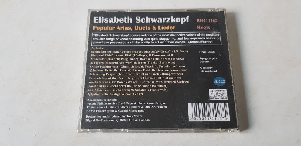 Elisabeth Schwarzkopf Arias Duets Lieder CD фірмовий - фото фото фото 1