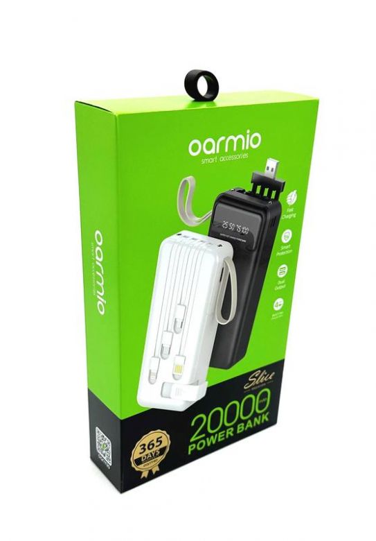 Power Bank OARMIO MXQ-M120A  (20000mAh/2.1A/1USB)  LED Чорна - фото фото фото 2