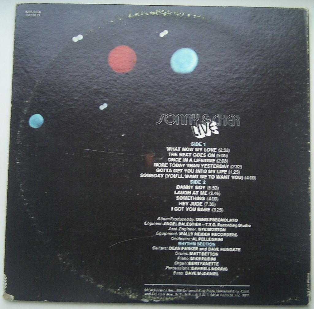 SONNY &amp; CHER Live LP - фото фото фото 2