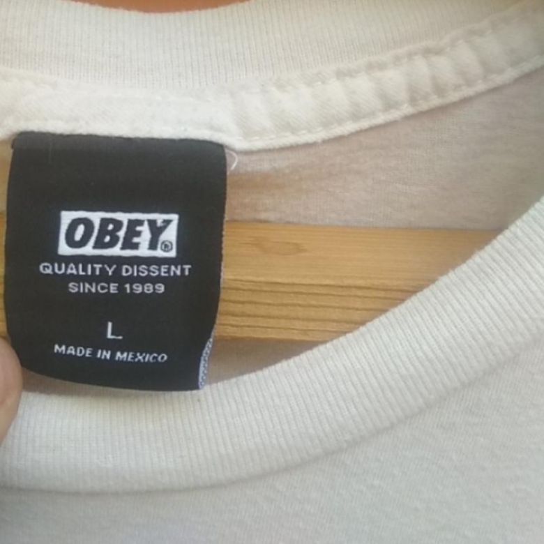 Футболка біла відомого бренду obey - фото фото фото 4