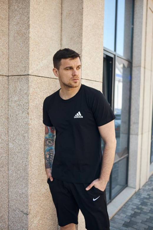Футболка Adidas черная - фото фото фото 2