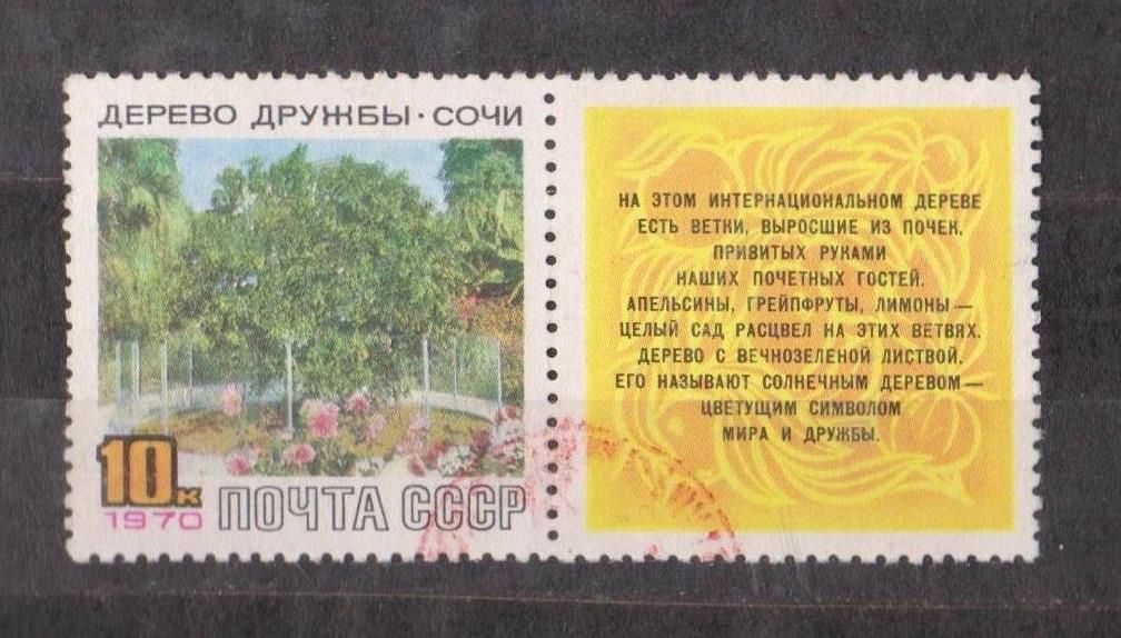 ДЕРЕВО ДРУЖБЫ = СССР - СРСР = 1970 р. = гаш.   &amp; - фото фото фото 0
