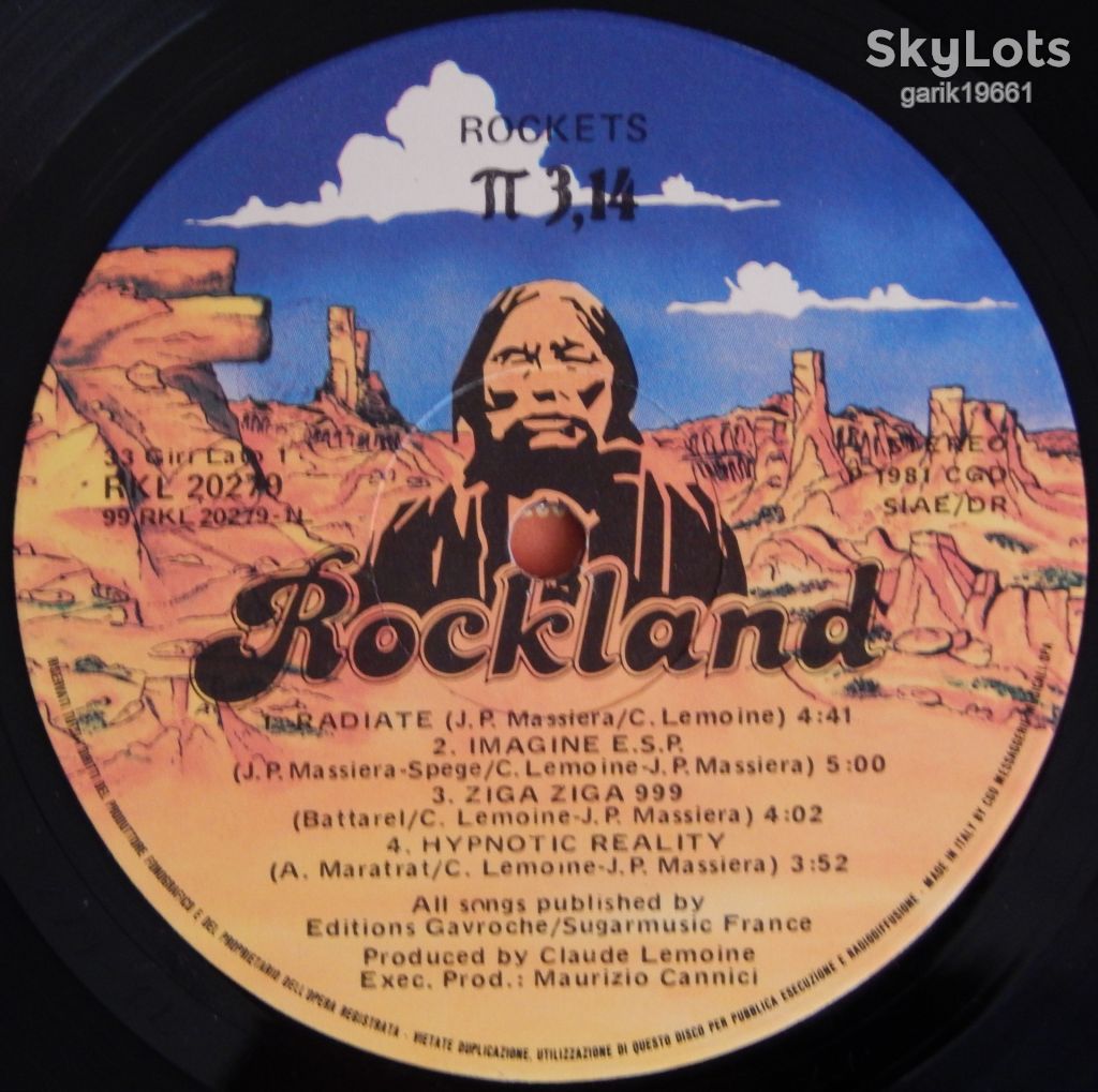 Rockets –  3,14  (Rockland Records – RKL 20279, Italy) inner sleeve EX+/NM- - фото фото фото 3