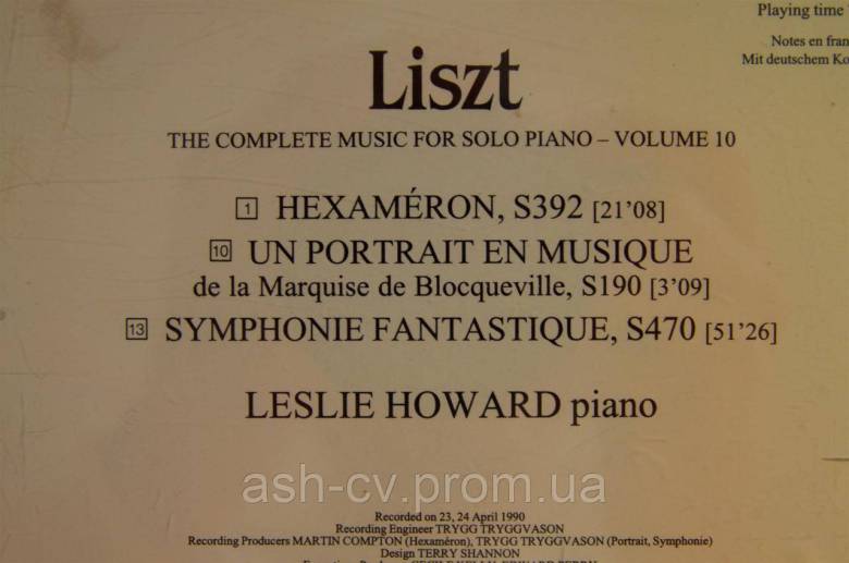 Музичний диск CD. LISZT - фото фото фото 4