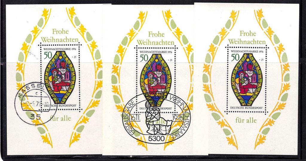 Германия   1976 г MNH + гаш.  - 3 блока - фото фото фото 0