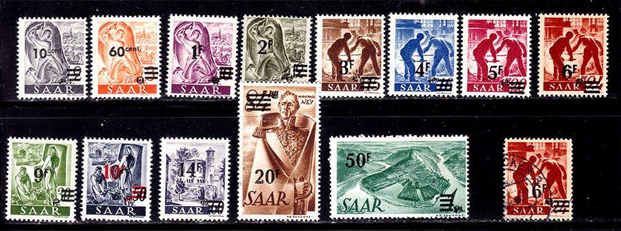 СААР / SAAR  1947 -1949 г MNH - надпечатка - фото фото фото 0