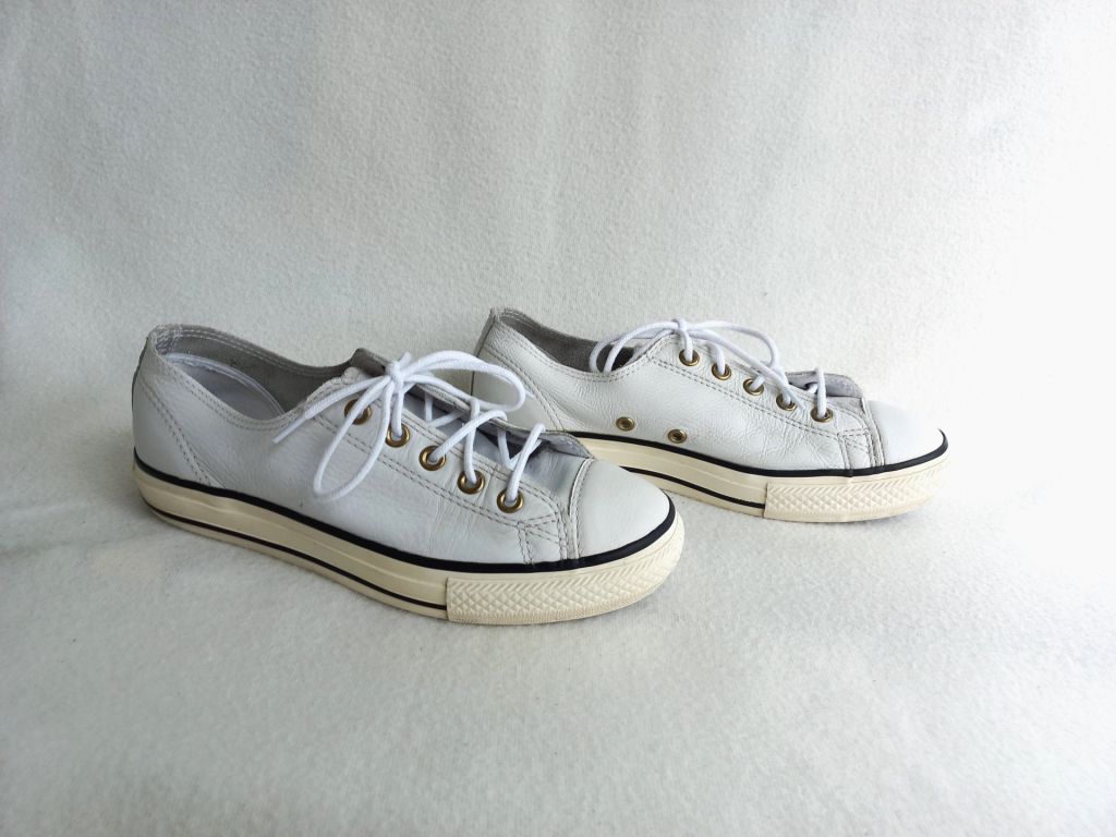 Кеди білі шкіра Converse, устілка 23,5 см. - фото фото фото 0