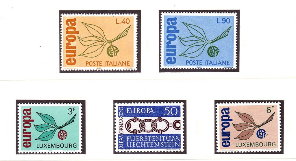 Италия , Люксембург , Лихтенштейн  1965 г MNH  -  EUROPA CEPT - - фото фото фото 0