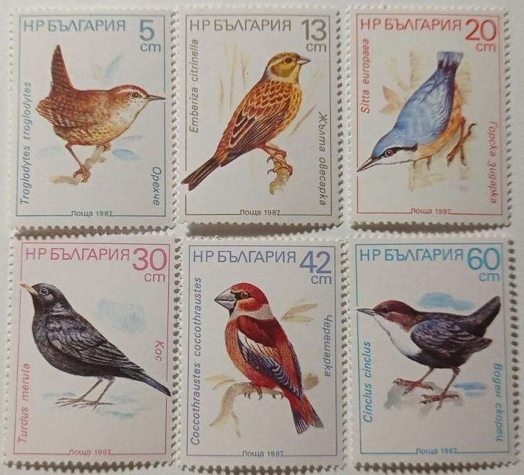 Негашені марки. Болгарія. Фауна. Птахи. 1987. MNH. - фото фото фото 0