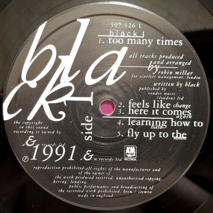 Black. Colin Vearncomble - Black - 1991.    (LP). 12. Vinyl. Пластинка. England. Rare. - фото фото фото 4