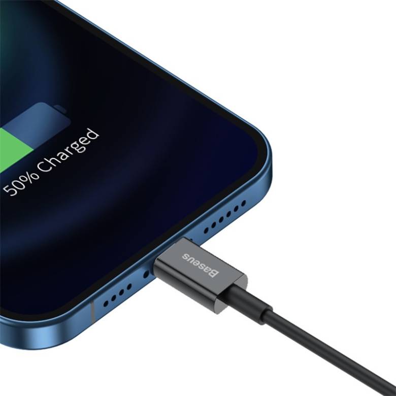 Кабель Baseus Superior USB 2.0 to Lightning 2.4А 1M Черный (CALYS-A01) - фото фото фото 4