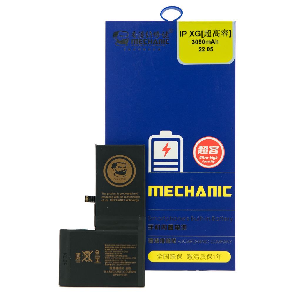 Акумулятор MECHANIC для iPhone X  (Збільшена ємність, 3050mAh) - фото фото фото 0