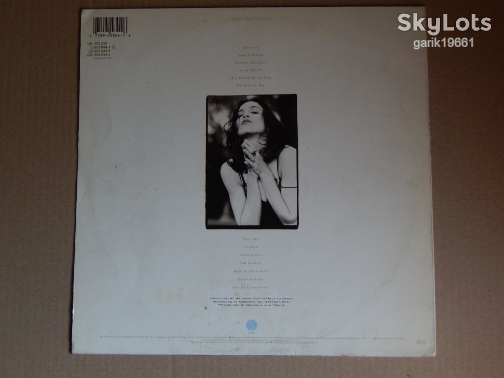 Madonna - Like A Prayer   (Sire ‎– 925 844-1, Germany) insert EX+/NM- - фото фото фото 1