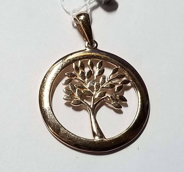 Золотой кулон  585 проба  Дерево Жизни - фото фото фото 1