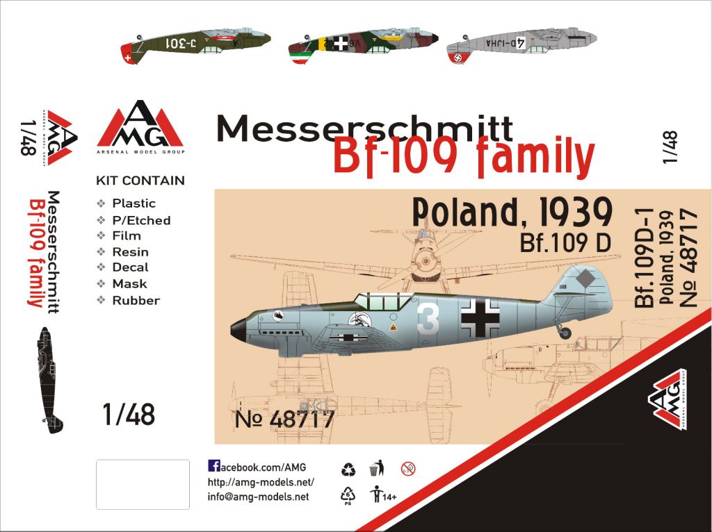 AMG 48717 Messerschmitt Bf.109D-1 (Polish Campaign of 1939), 1/48 - фото фото фото 0