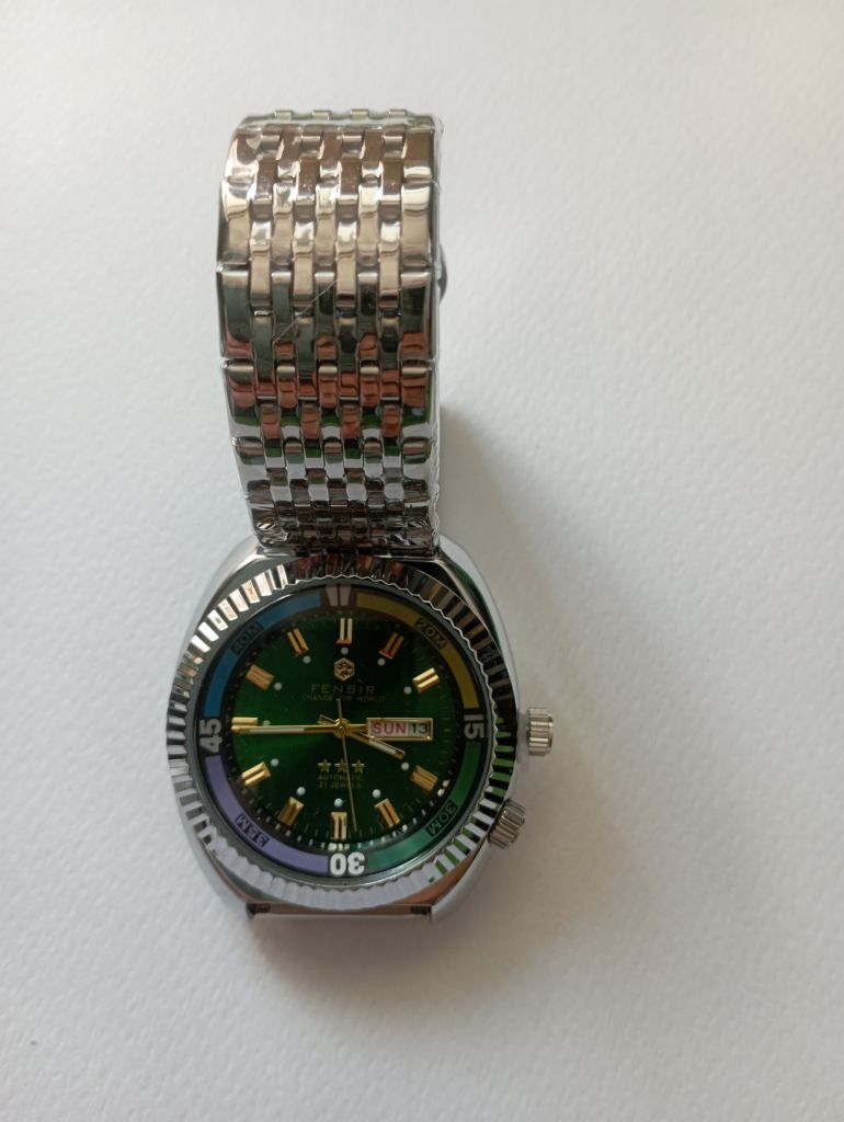 Стильний чоловічий годинник Hemsut Fensir Green Dial - фото фото фото 6