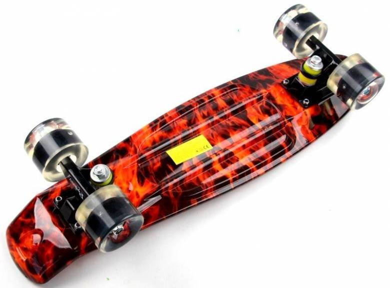 Penny Board "Fire" Светящиеся колеса - фото фото фото 2